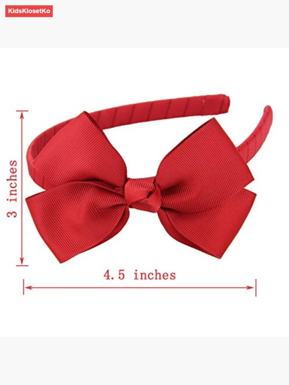 Grosgrain Ribbon Headbands with Bows – 6 Pack